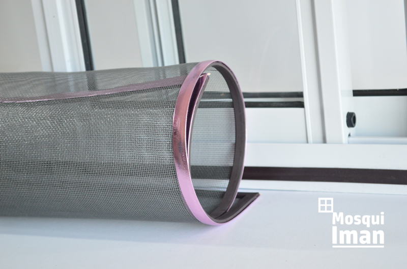 MOSQUI IMAN BORDES CUERO EFECTO METALIZADO ROSA ILUSION